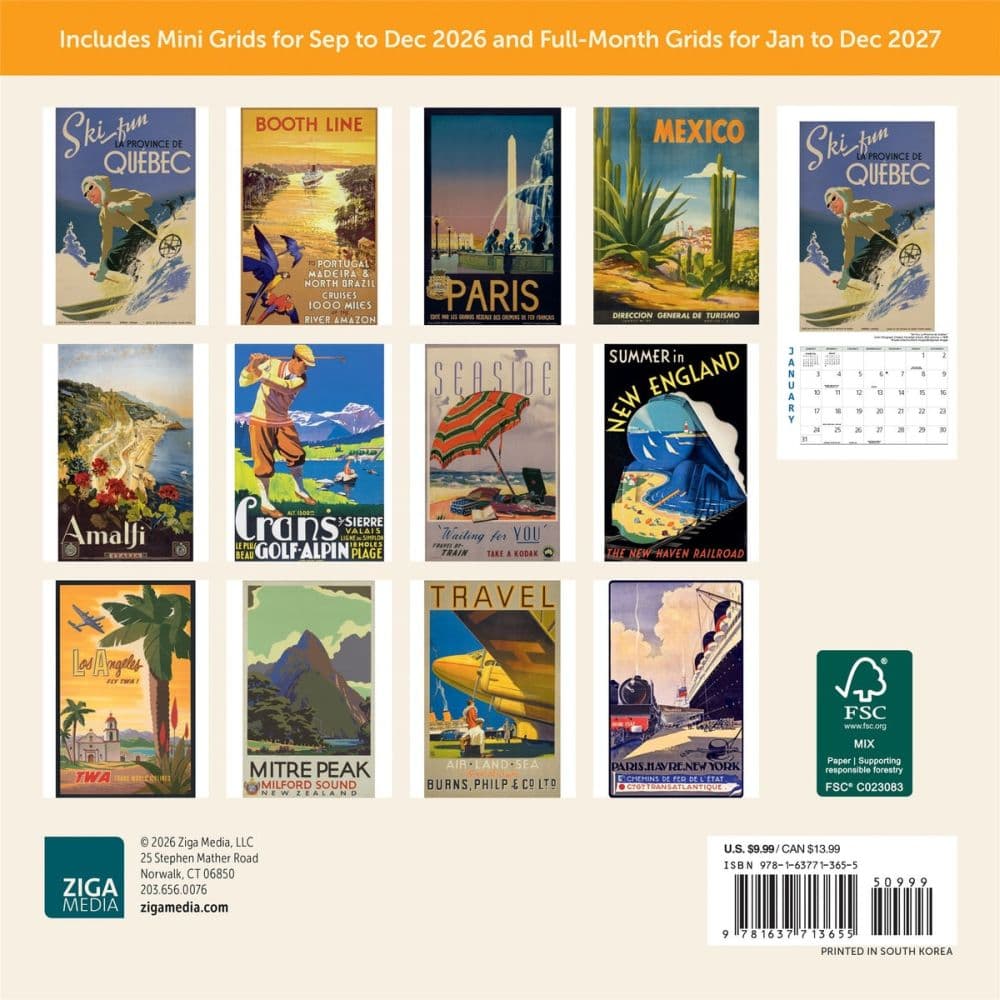 Travel the World 2027 Mini Wall Calendar First Alternate Image