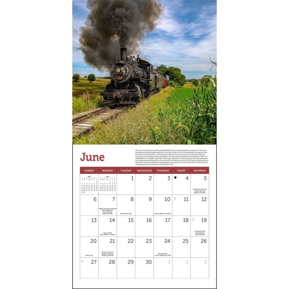 Steam Trains 2027 Mini Wall Calendar Fourth Alternate Image