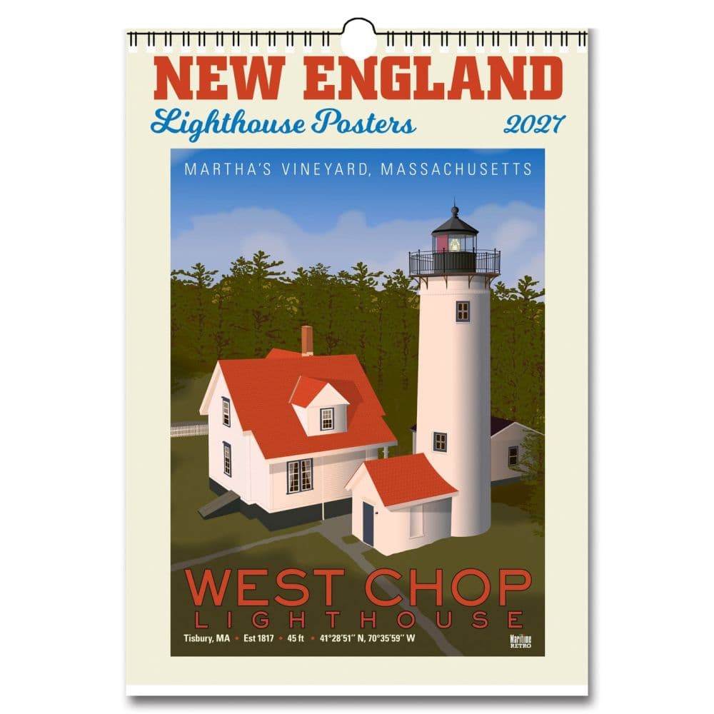 image New England Lighthouses Posters 2027 Wall Calendar Main Product Image