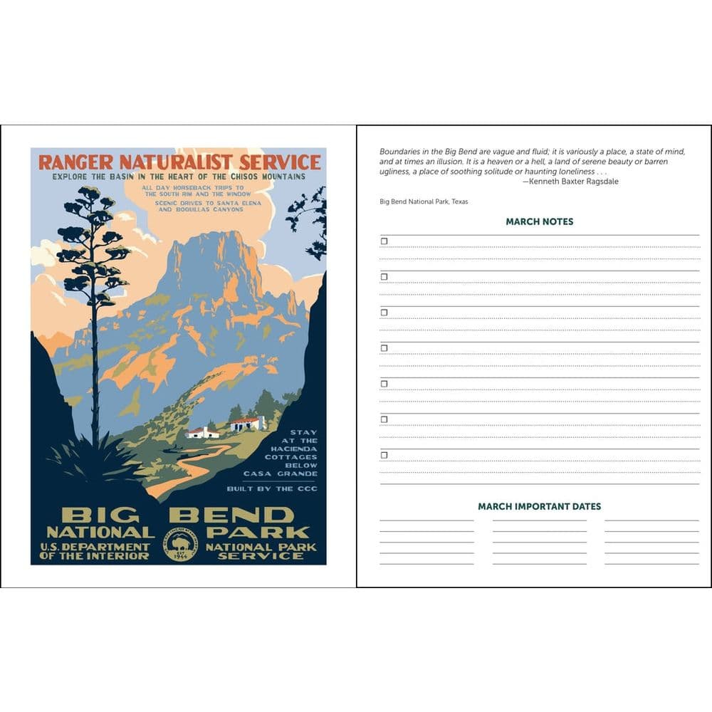 National Parks Poster Art of the WPA 2027 Planner Second Alternate Image