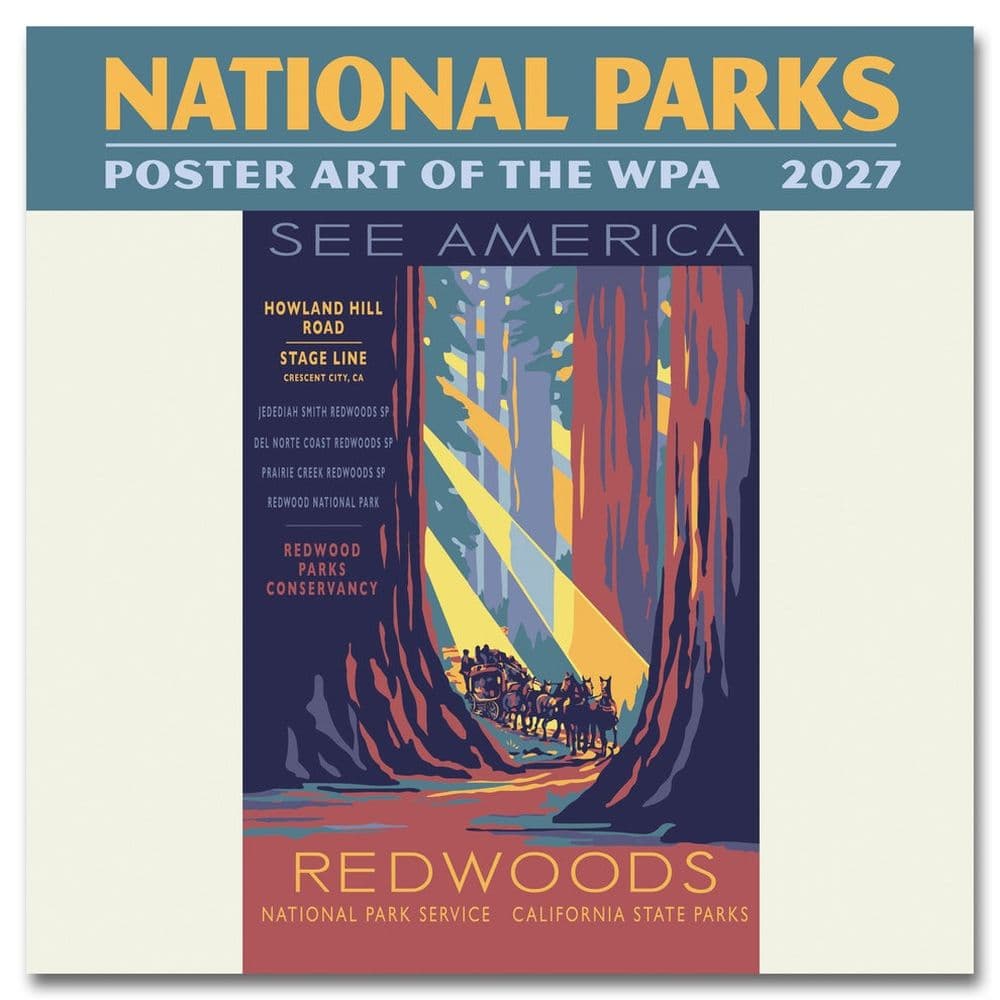 National Parks Poster Art of the WPA 2027 Mini Wall Calendar Main Product Image