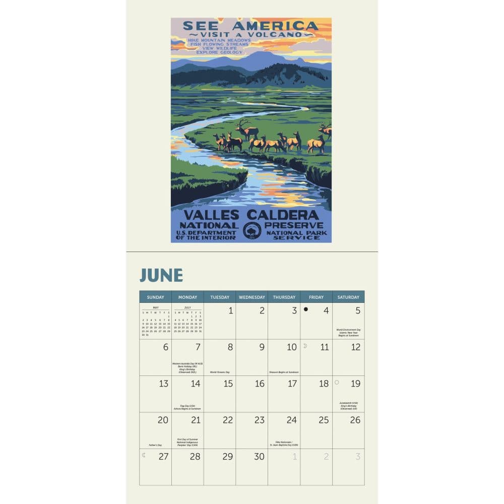 National Parks Poster Art of the WPA 2027 Mini Wall Calendar Second Alternate Image