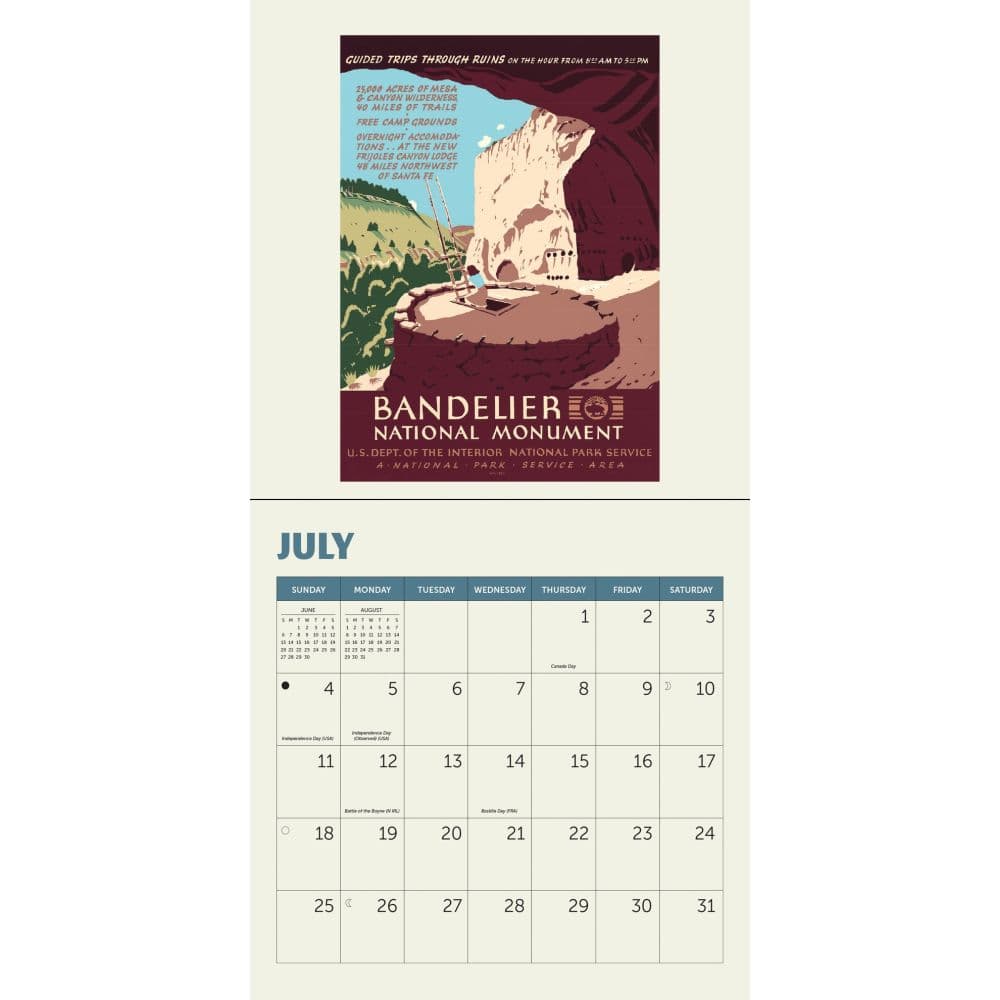 National Parks Poster Art of the WPA 2027 Mini Wall Calendar Third Alternate Image