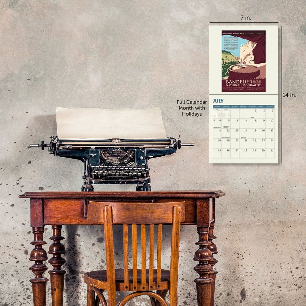 National Parks Poster Art of the WPA 2027 Mini Wall Calendar Fifth Alternate Image