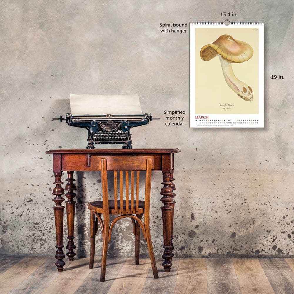 Mushroom Botanicals Poster 2027 Wall Calendar Fifth Alternate Image