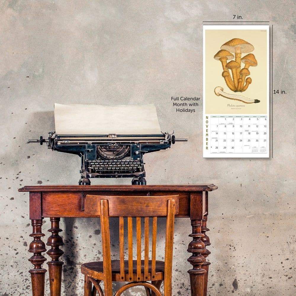 Mushroom Botanical Prints 2027 Mini Wall Calendar Fifth Alternate Image