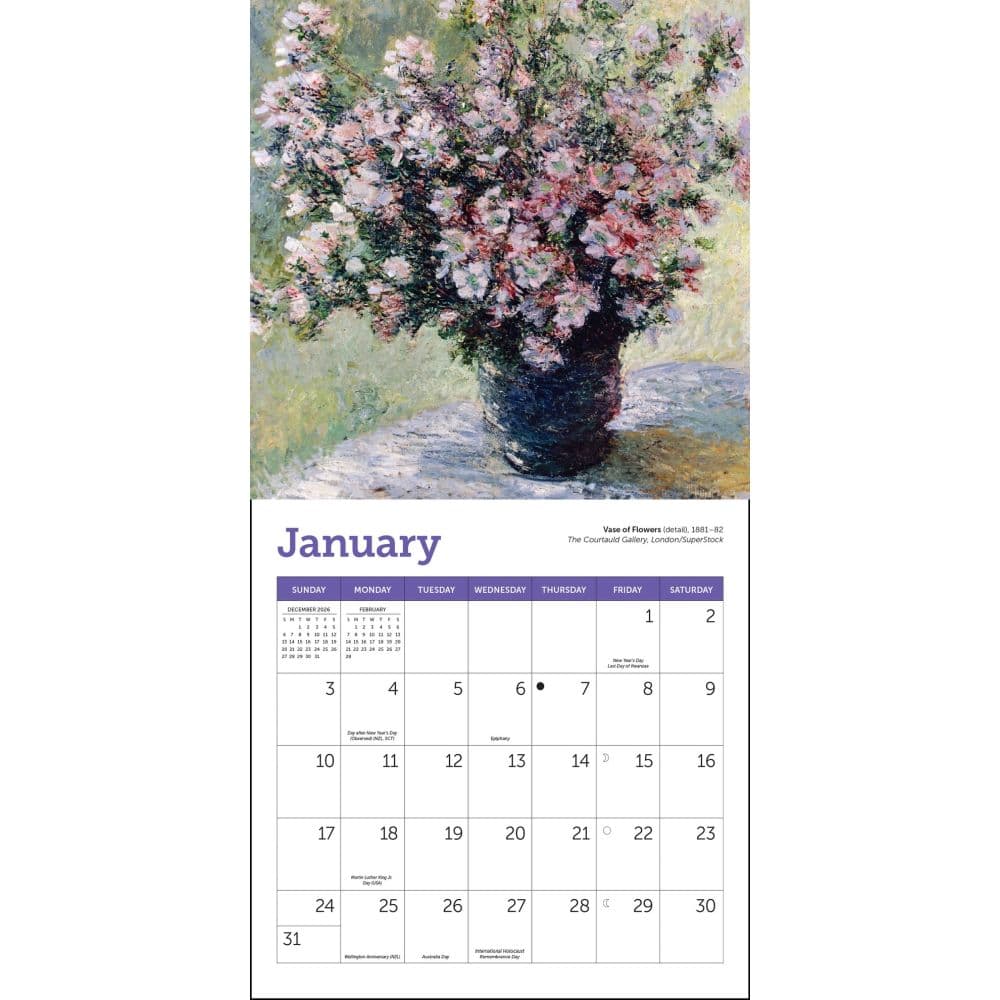 Monet Museum of Fine Arts 2027 Mini Wall Calendar Second Alternate Image