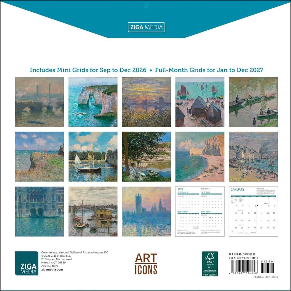 Monet At Sea 2027 Wall Calendar First Alternate Image