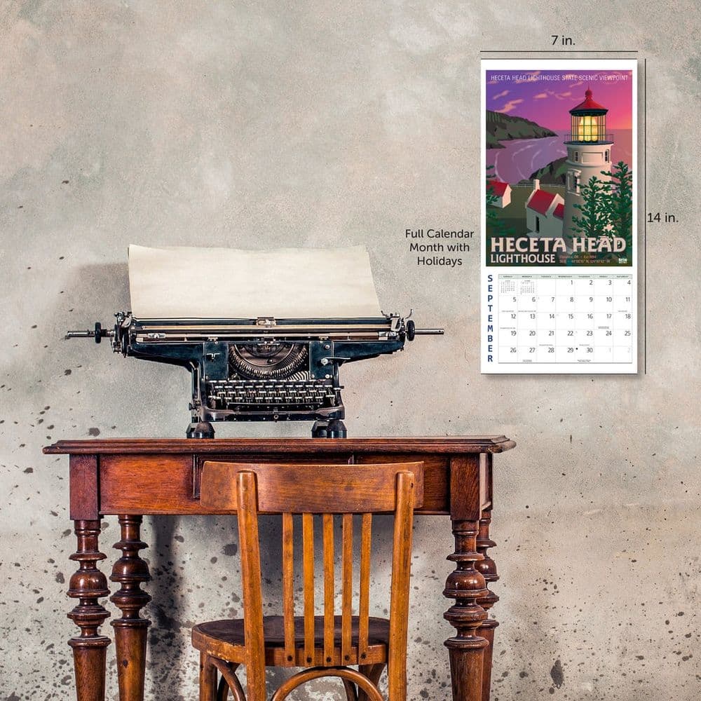 Lighthouse Posters 2027 Mini Wall Calendar Fifth Alternate Image