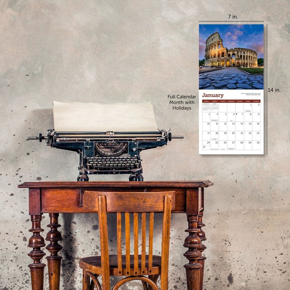 Italy 2027 Mini Wall Calendar Fifth Alternate Image