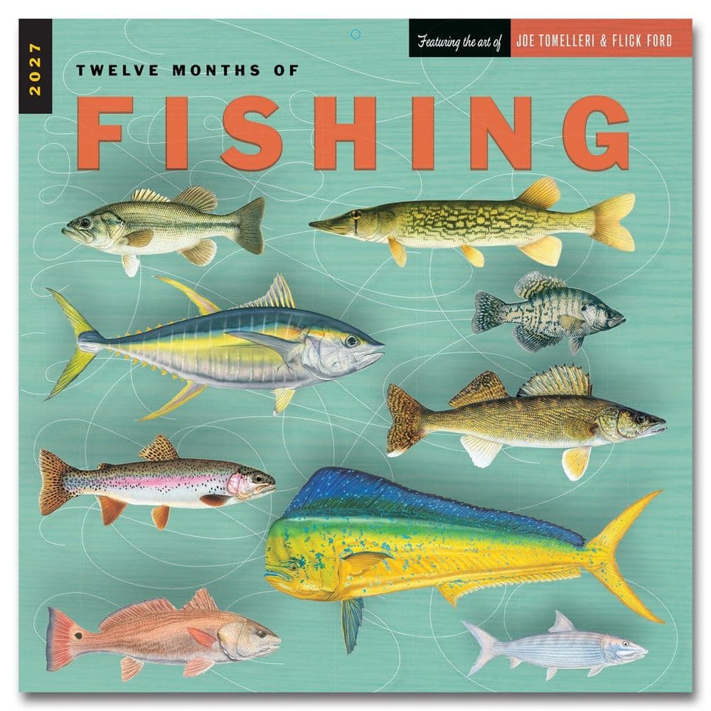 Fishing Illustrations 2027 Wall Calendar Main Product Image