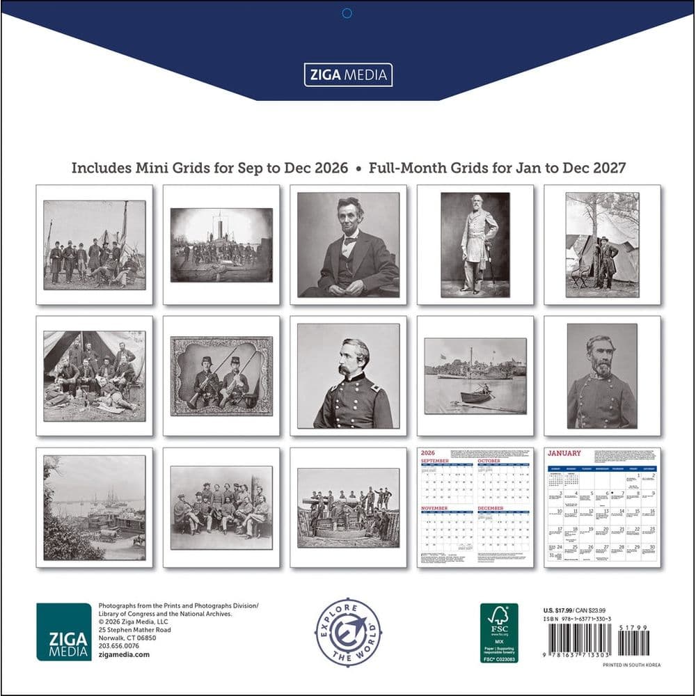 Civil War Chronology 2027 Wall Calendar First Alternate Image