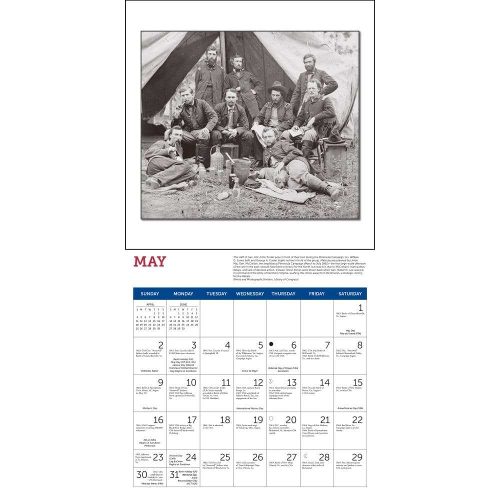 Civil War Chronology 2027 Wall Calendar Third Alternate Image