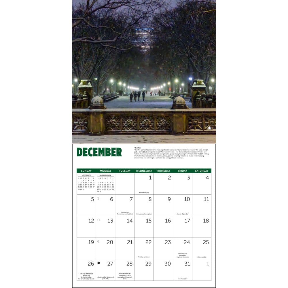 Central Park Conservancy 2027 Wall Calendar Fourth Alternate Image