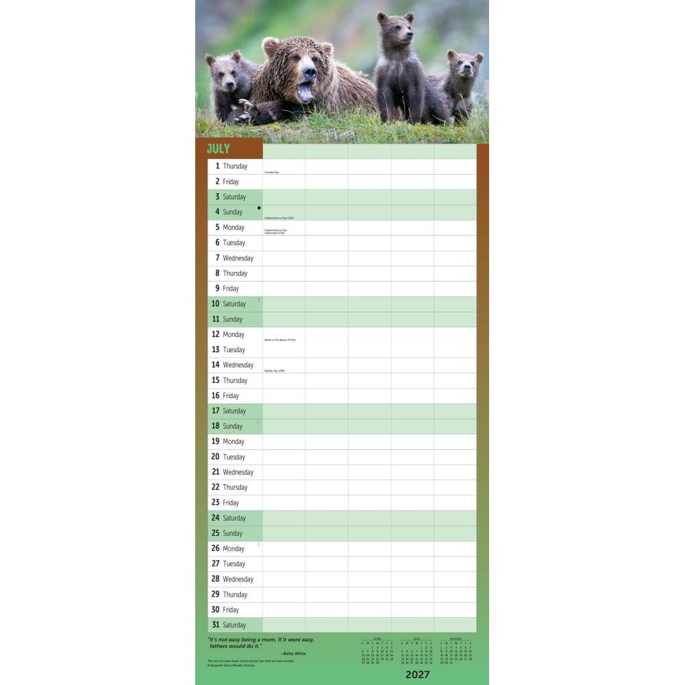 Busy Family 2027 Wall Calendar Third Alternate Image