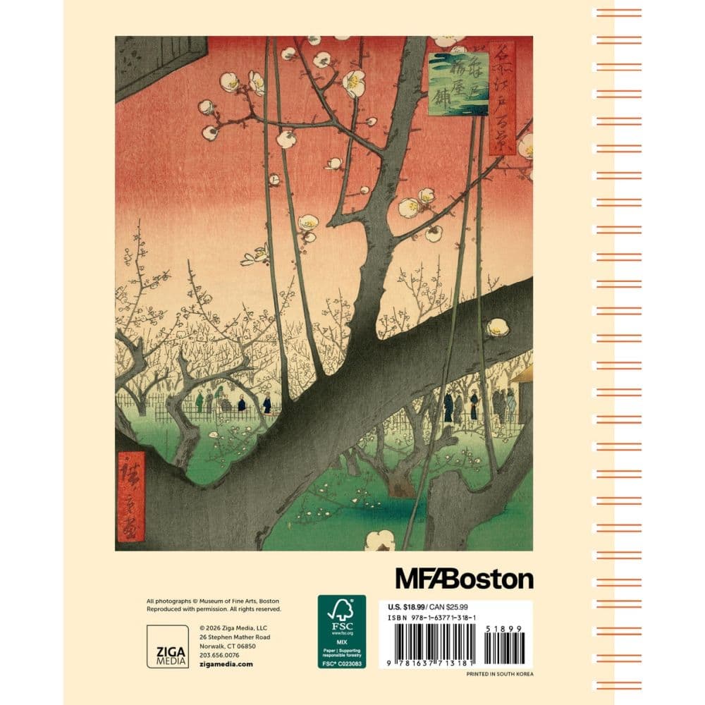 Japanese Woodblocks Museum of Fine Arts 2027 Monthly Planner First Alternate Image