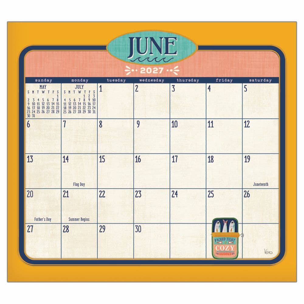 Sardines 2027 Magnetic Calendar Third Alternate Image
