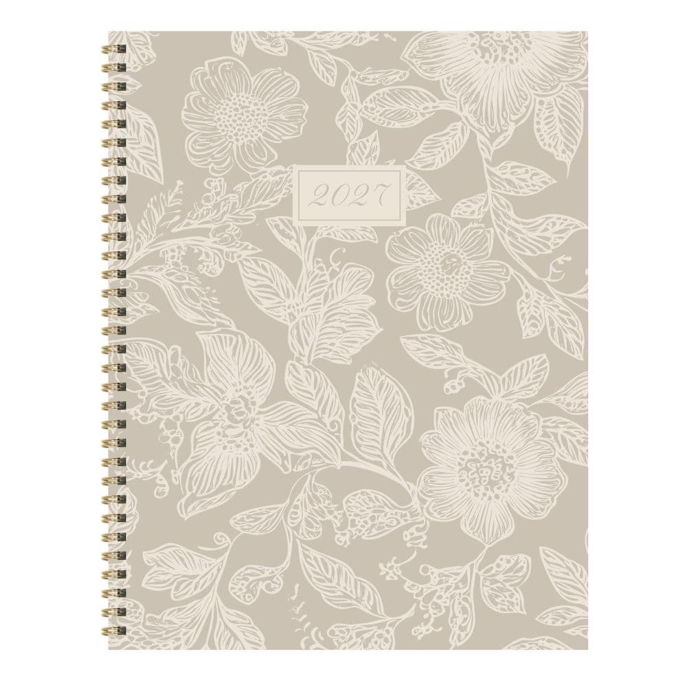 Cream and Taupe 2027 Large Weekly Monthly Planner Main Product Image