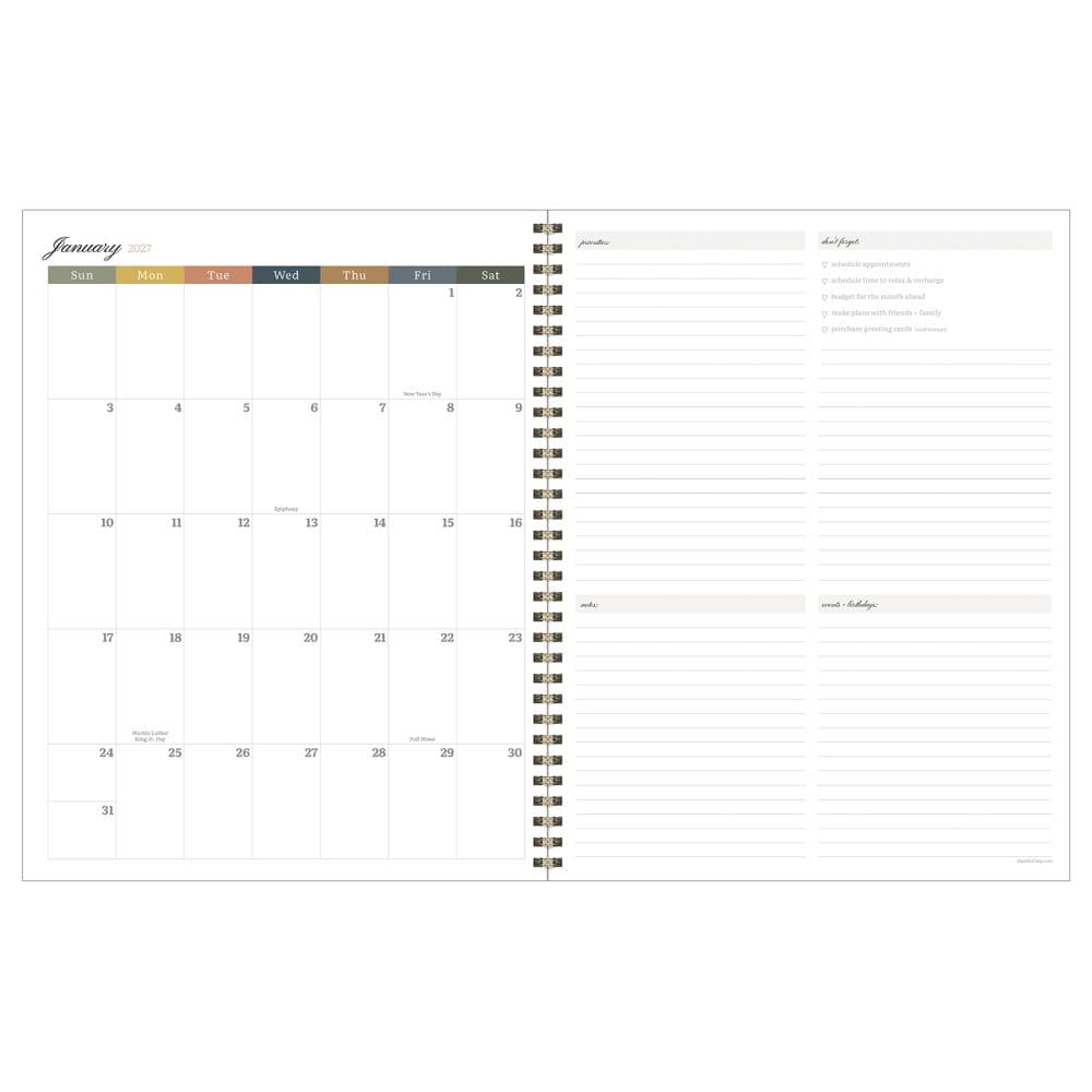 Cream and Taupe 2027 Large Weekly Monthly Planner Second Alternate Image
