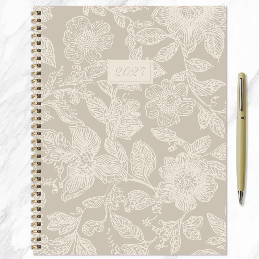 Cream and Taupe 2027 Large Weekly Monthly Planner Fourth Alternate Image