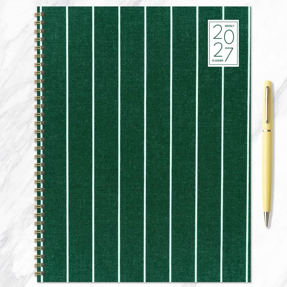 On the Green Stripe 2027 Large Weekly Monthly Planner Fourth Alternate Image