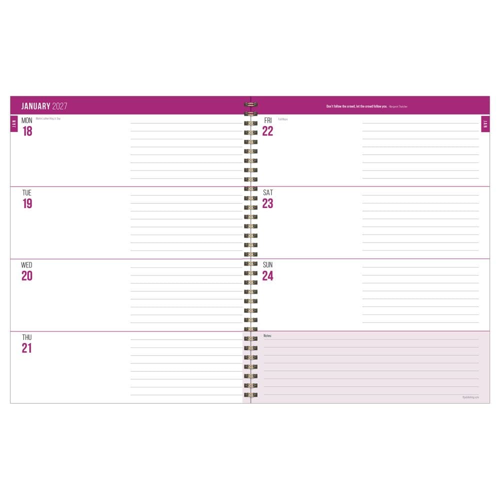 Peonies 2027 Large Weekly Monthly Planner Third Alternate Image