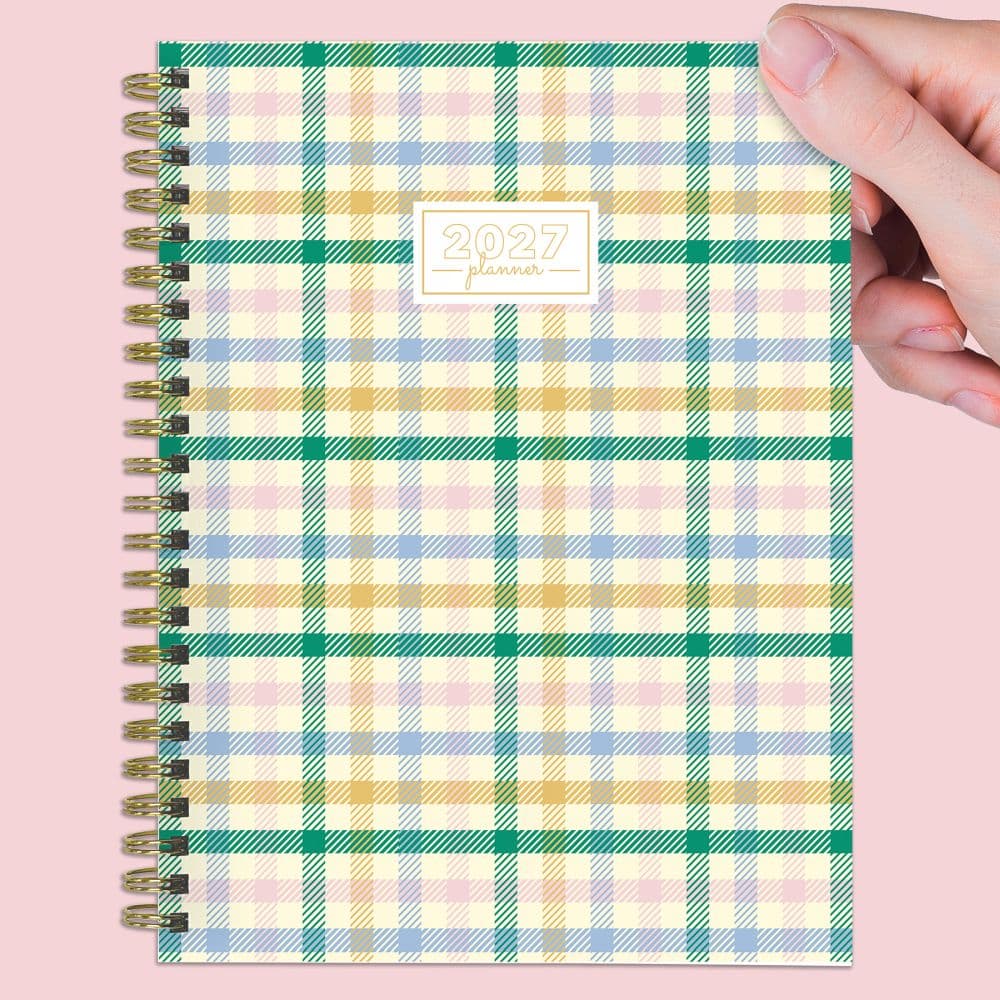 Pastel Plaid 2027 Medium Weekly Monthly Planner Sixth Alternate Image