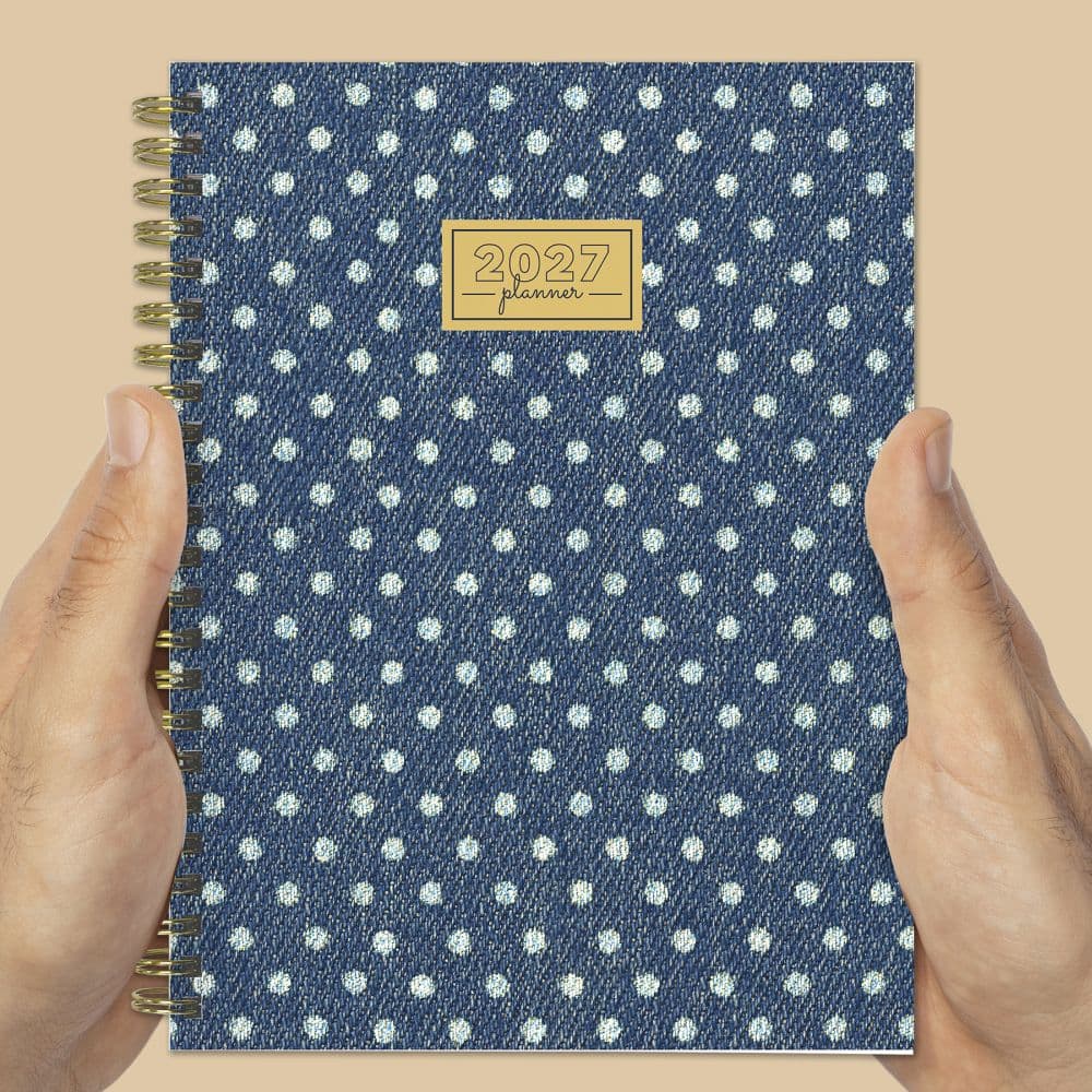 Denim Dots 2027 Medium Weekly Monthly Planner Sixth Alternate Image
