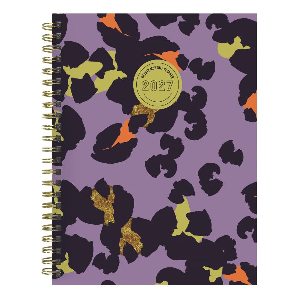 Lilac Leopard 2027 Medium Weekly Monthly Planner Main Product Image