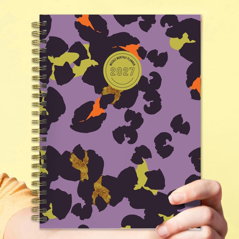 Lilac Leopard 2027 Medium Weekly Monthly Planner Sixth Alternate Image