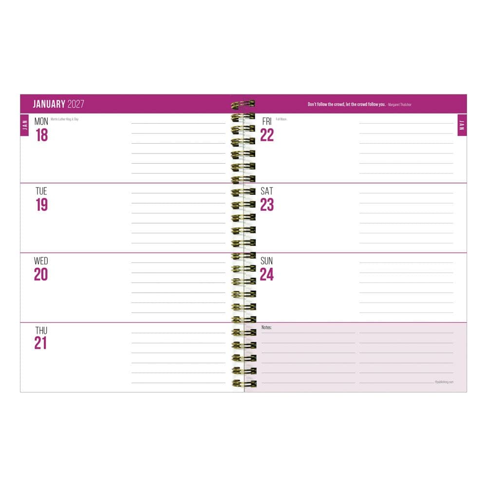 Graphic Petals 2027 Medium Weekly Monthly Planner Third Alternate Image