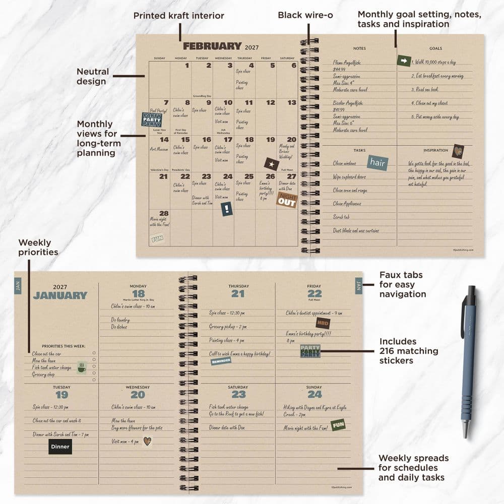 Aztec 2027 Medium Weekly Monthly Planner Fifth Alternate Image