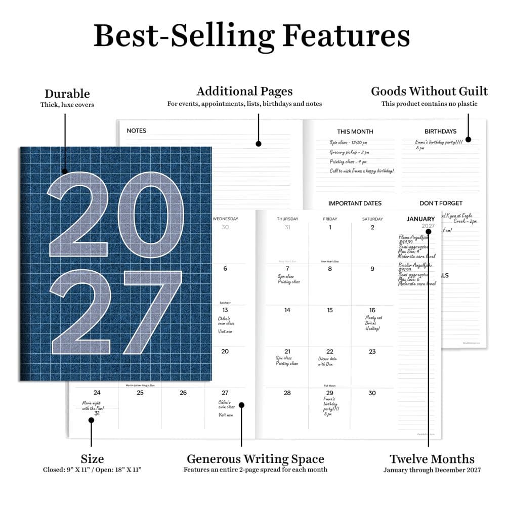 Naval Grid 2027 Large Monthly Planner Fifth Alternate Image