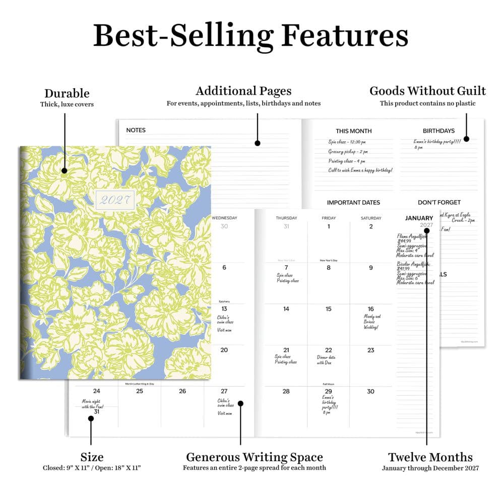 Freshest Flowers 2027 Large Monthly Planner Fifth Alternate Image