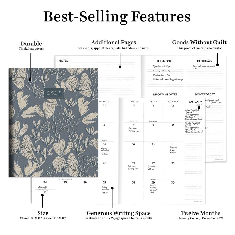 Blue to You 2027 Large Monthly Planner Fifth Alternate Image