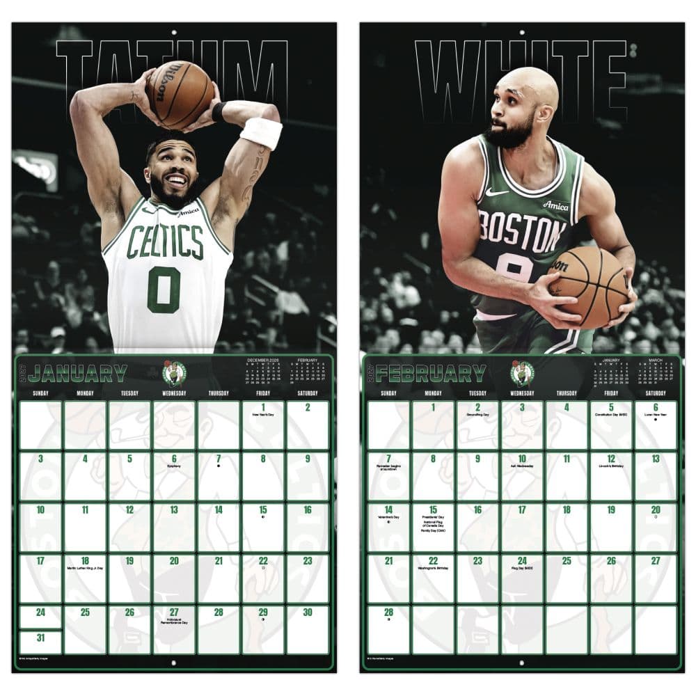 Boston Celtics 2027 Wall Calendar Fifth Alternate Image