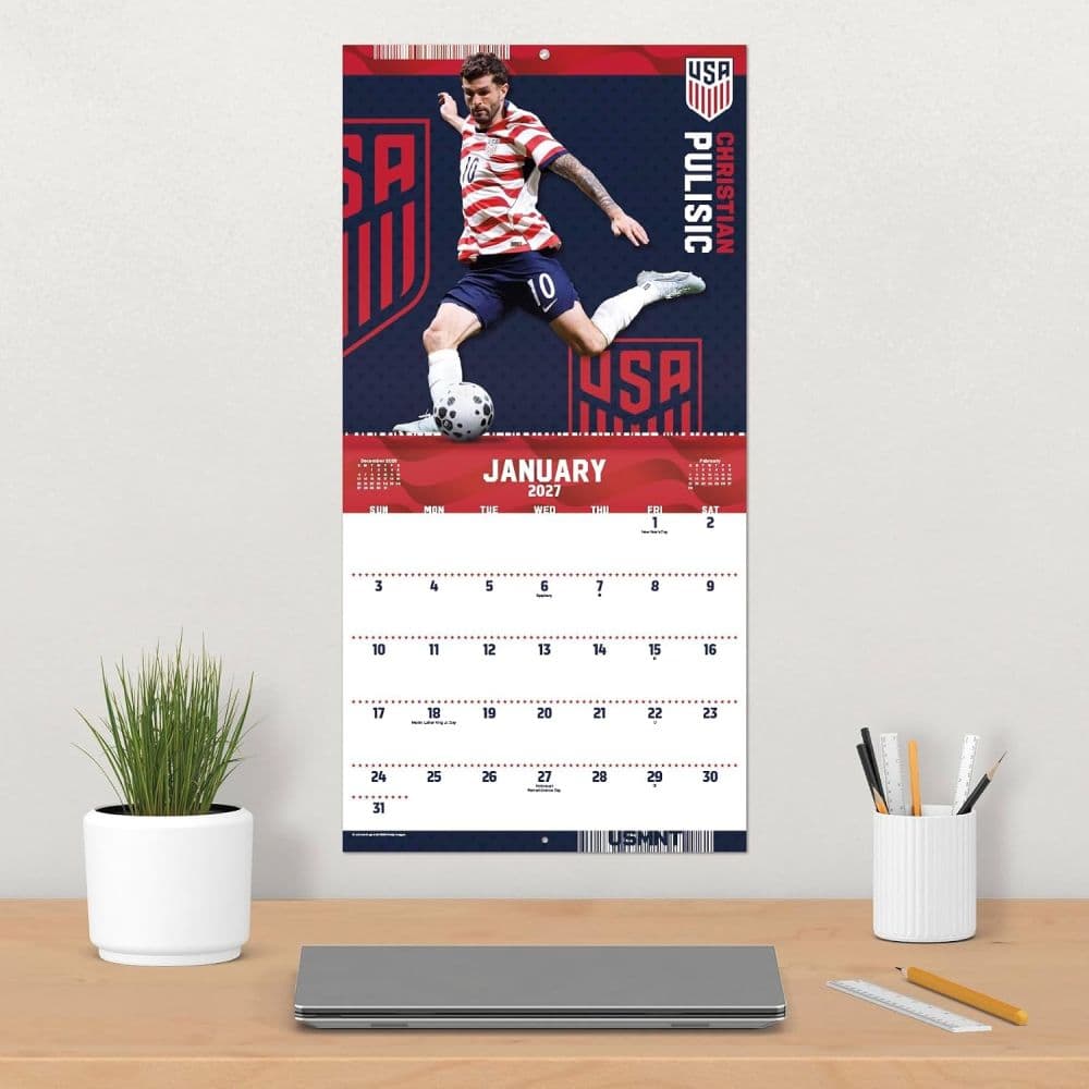 US Mens Soccer 2027 Wall Calendar Fifth Alternate Image