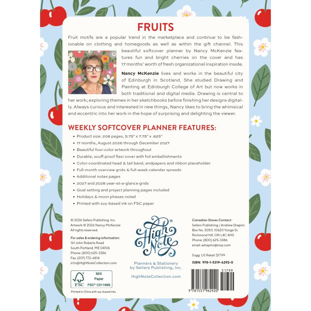 Fresh and Colorful Softcover High Note 2027 Planner - Calendars.com