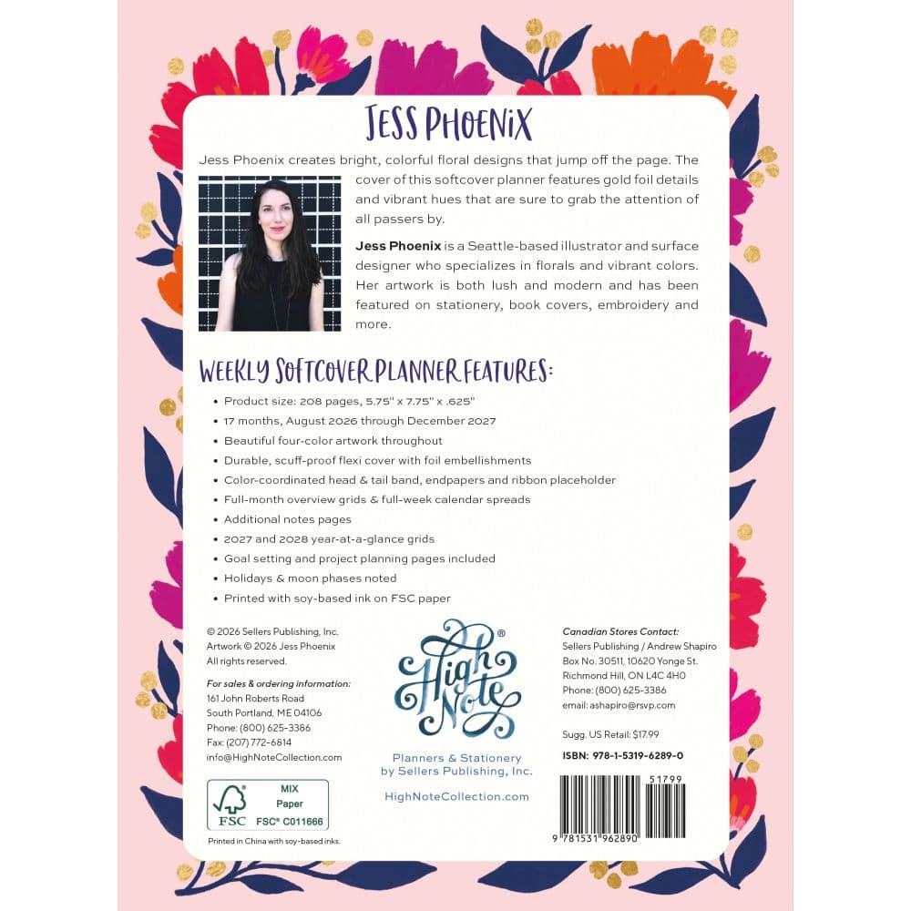 Jess Phoenix 2027 Weekly Planner First Alternate Image