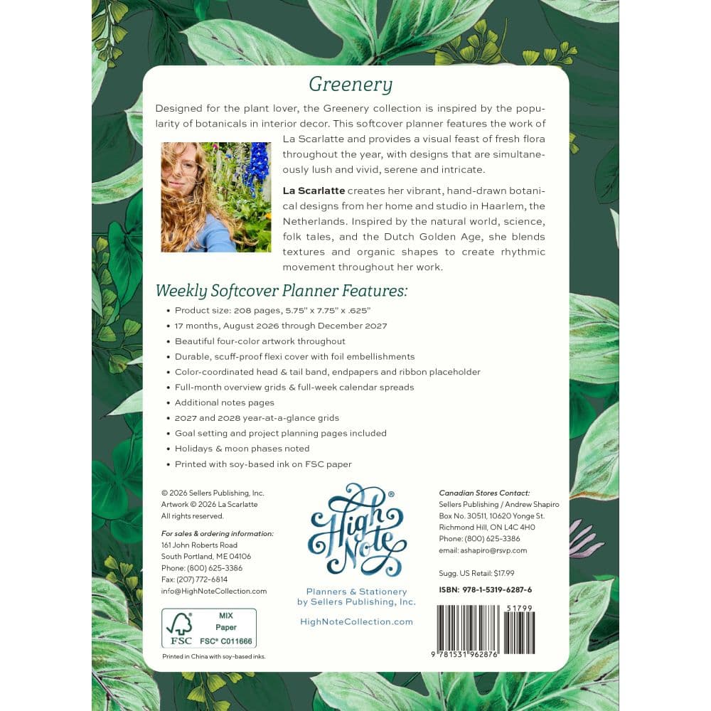 Greenery Softcover High Note 2027 Planner First Alternate Image