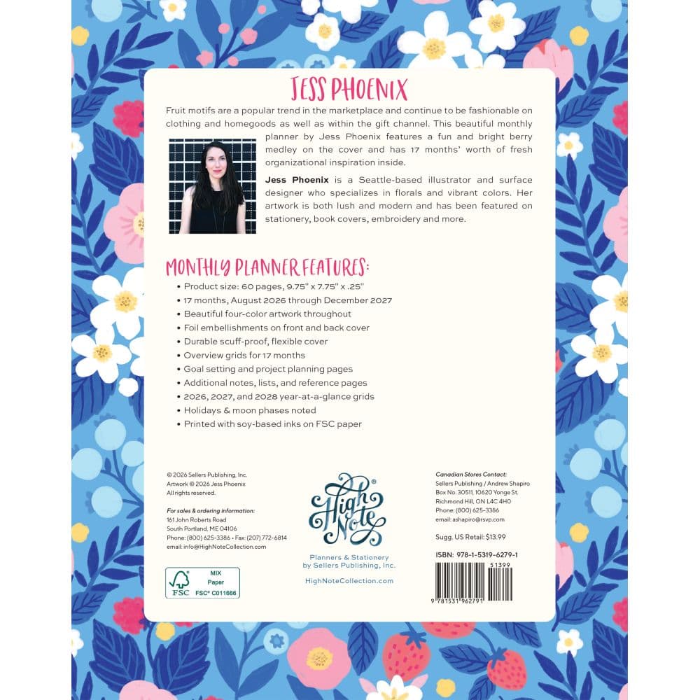 Jess Phoenix 2027 Monthly Planner First Alternate Image