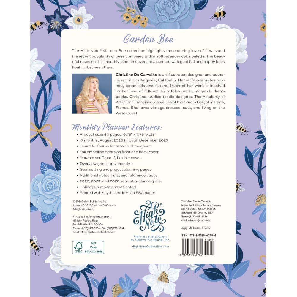 Garden Bee 2027 Monthly Planner First Alternate Image
