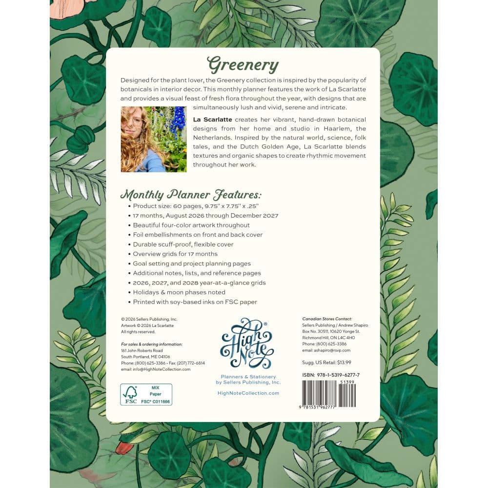 Greenery 2027 Monthly Planner First Alternate Image