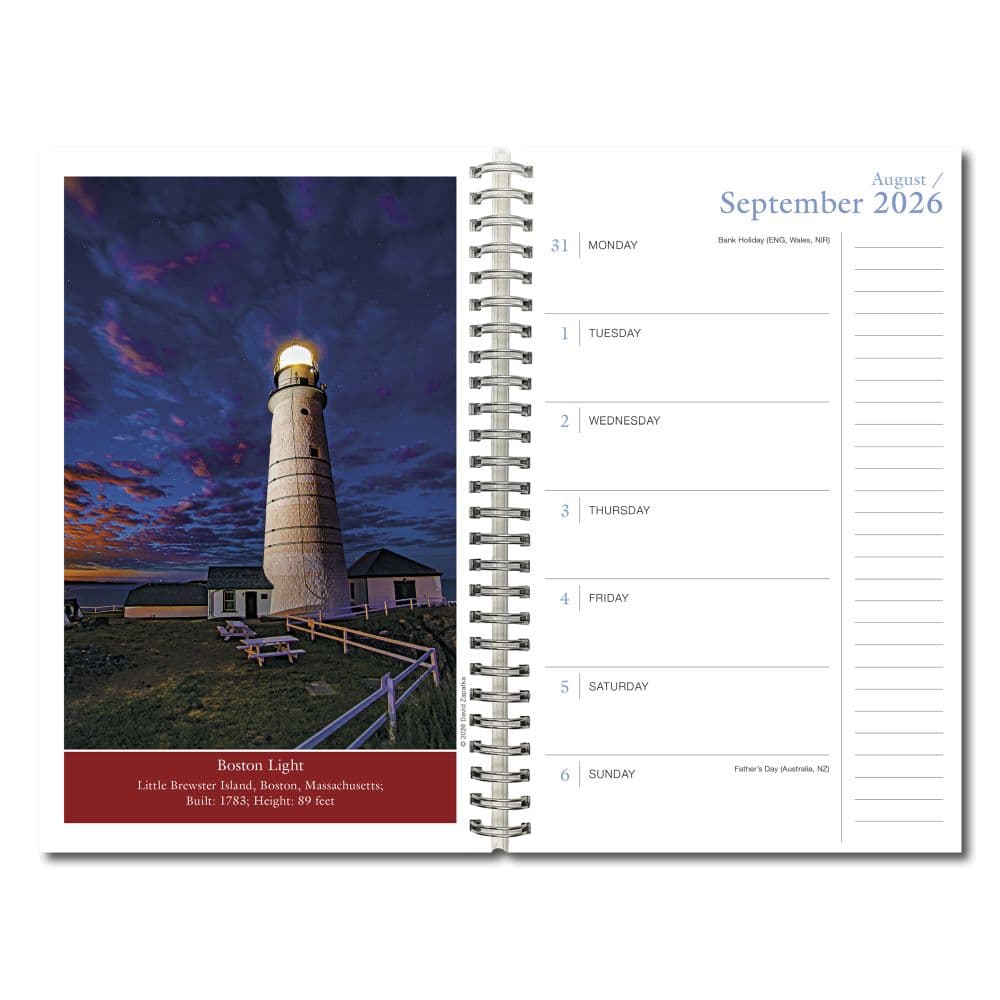 Great American Lighthouses 2027 Weekly Planner Second Alternate Image