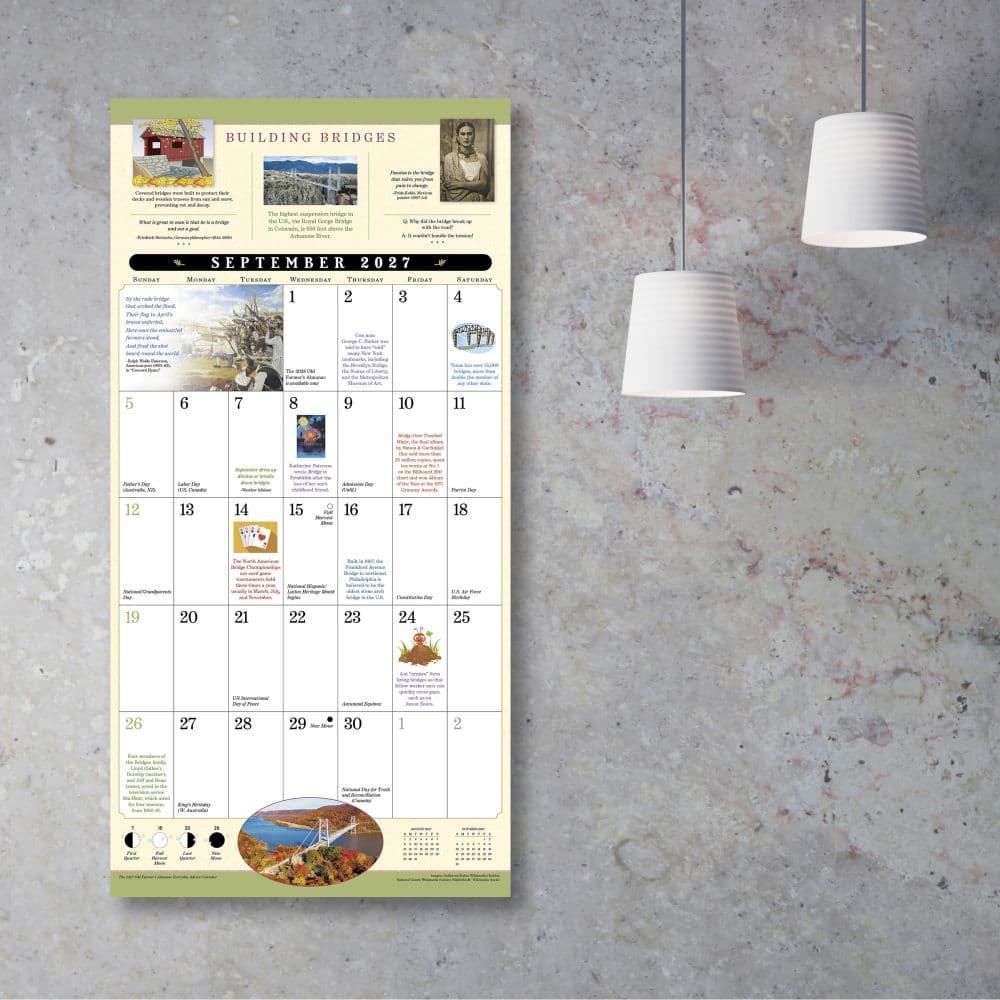 Old Farmer Almanac Everyday Advice 2027 Wall Calendar Third Alternate Image