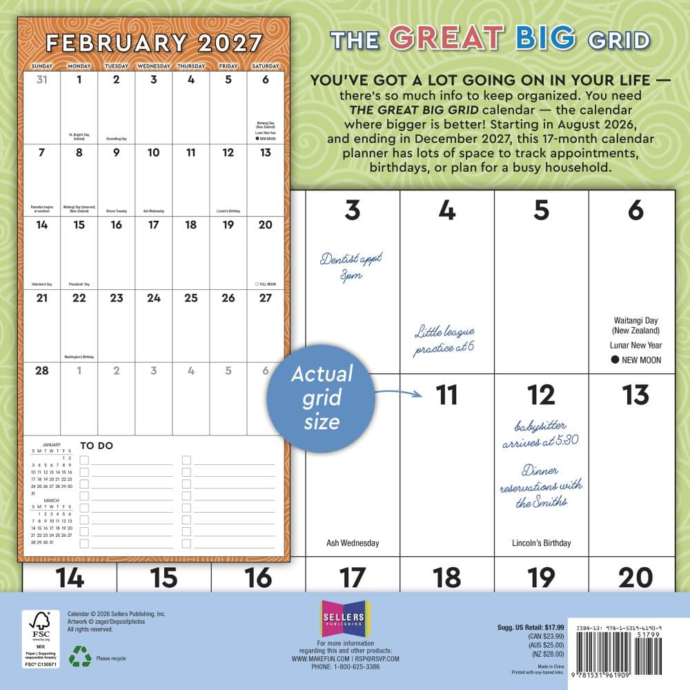 The Great Big Grid 2027 Wall Calendar First Alternate Image