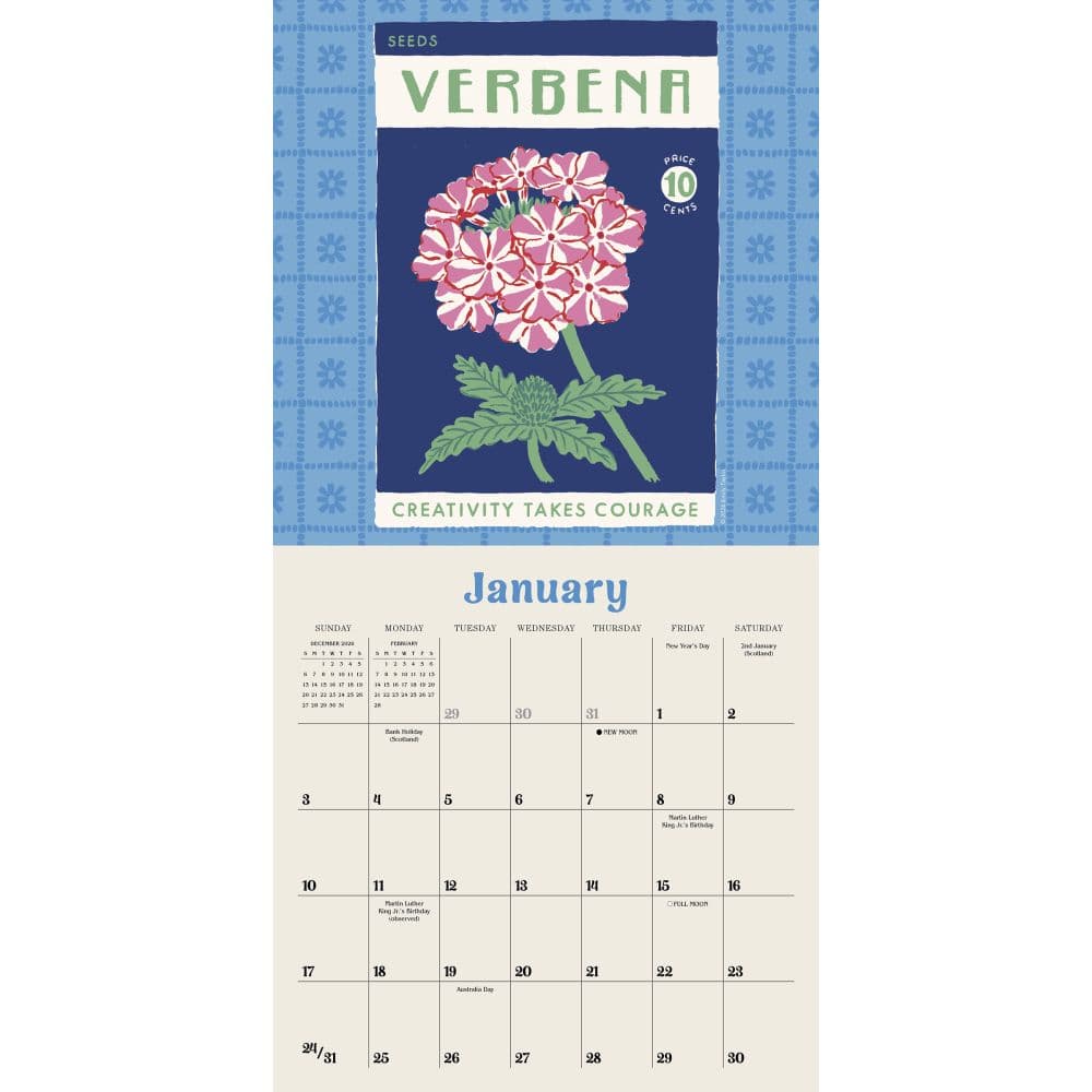 Wild for Flowers 2027 Mini Wall Calendar Second Alternate Image