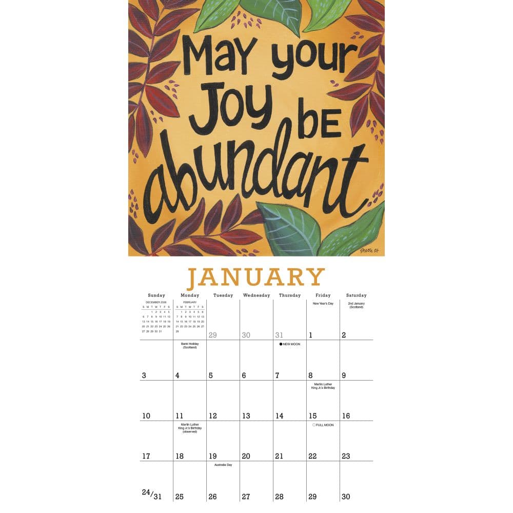 Year of Hope and Inspiration 2027 Mini Wall Calendar by Deborah Mori Second Alternate Image