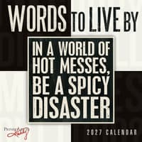 image Words to Live By 2027 Mini Wall Calendar Main Product Image