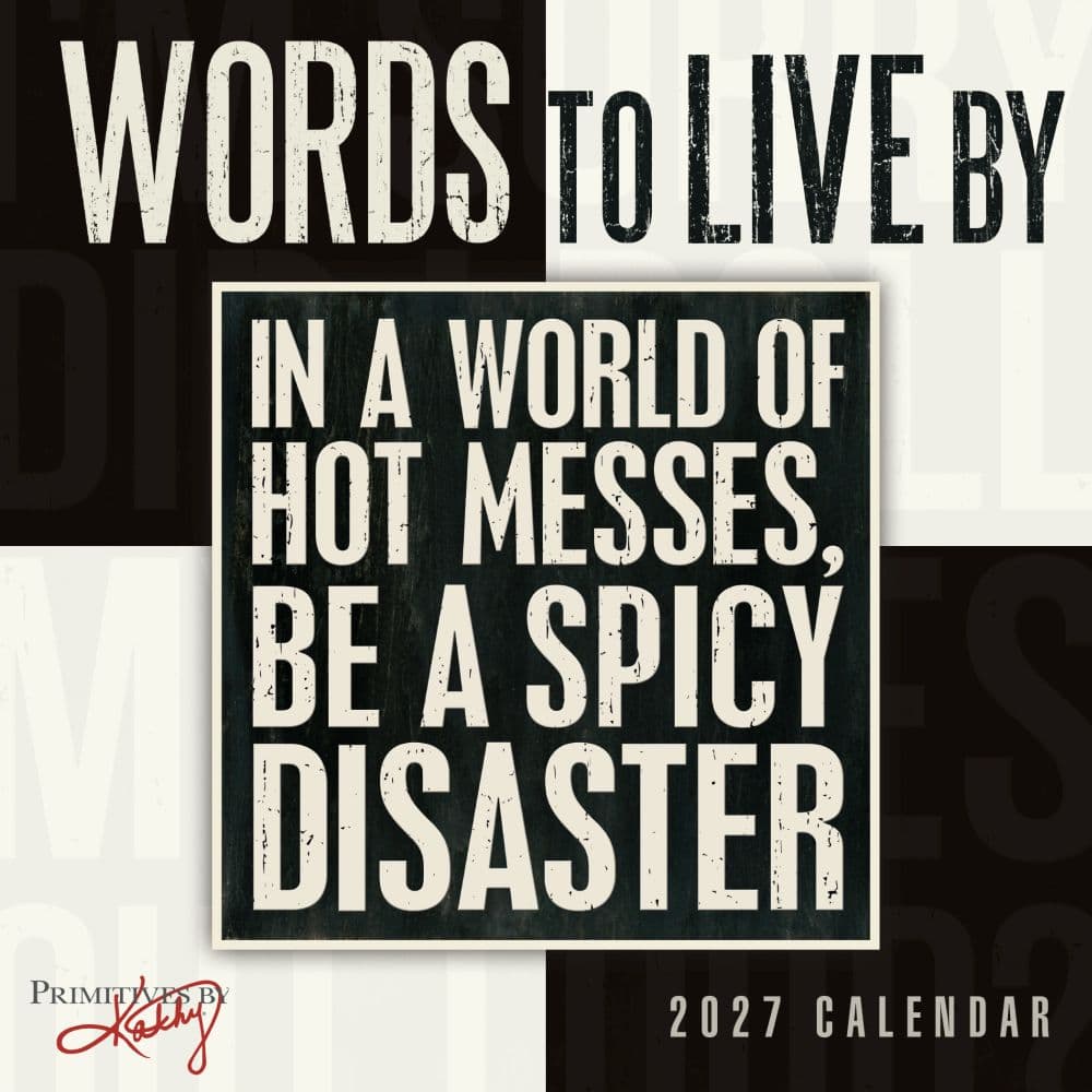 image Words to Live By 2027 Mini Wall Calendar Main Product Image